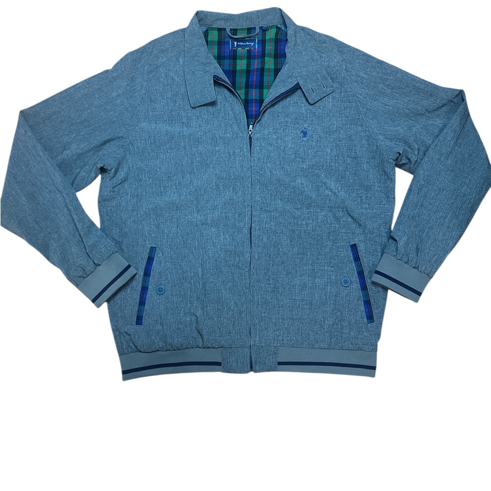 William Murray Golf Full Zip Jacket with Plaid Lining, men’s medium